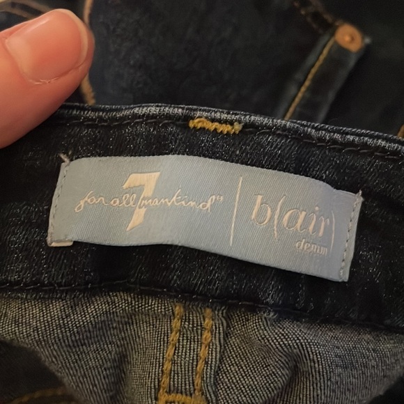 7 for all mankind B(air) the Skinny Dark Blue Jeans Denim Size 28 - Picture 6 of 8